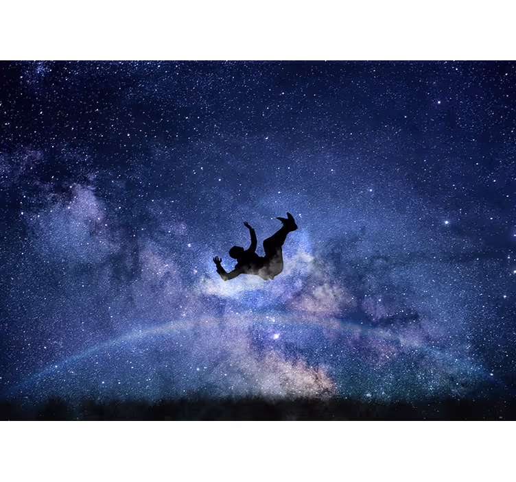 Tapisserie espace voyage cosmique flottant - TenStickers