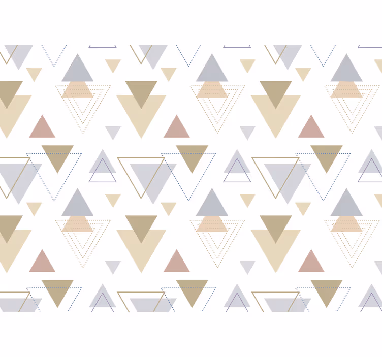 Tapisserie abstraite motifs de triangles géométriques - TenStickers
