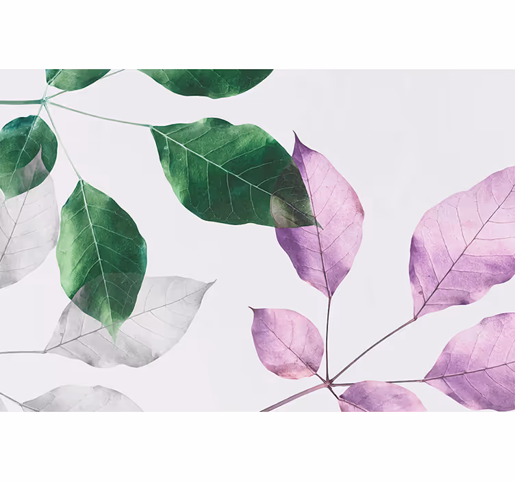 Tapisserie nature accents botaniques feuillus - TenStickers