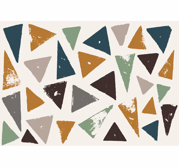 Tapisserie abstraite composition de formes géométriques - TenStickers