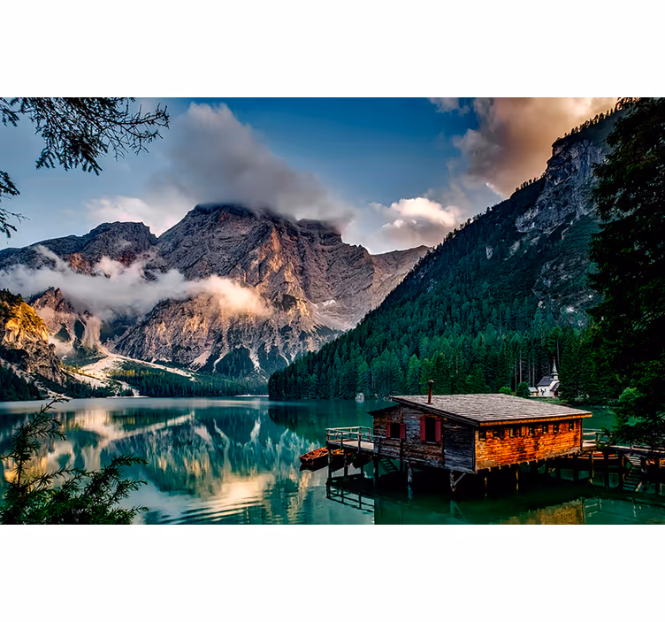 Tapisserie paysage vue sur les montagnes - TenStickers