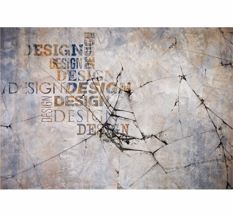 Tapisserie abstraite typographie abstraite - TenStickers