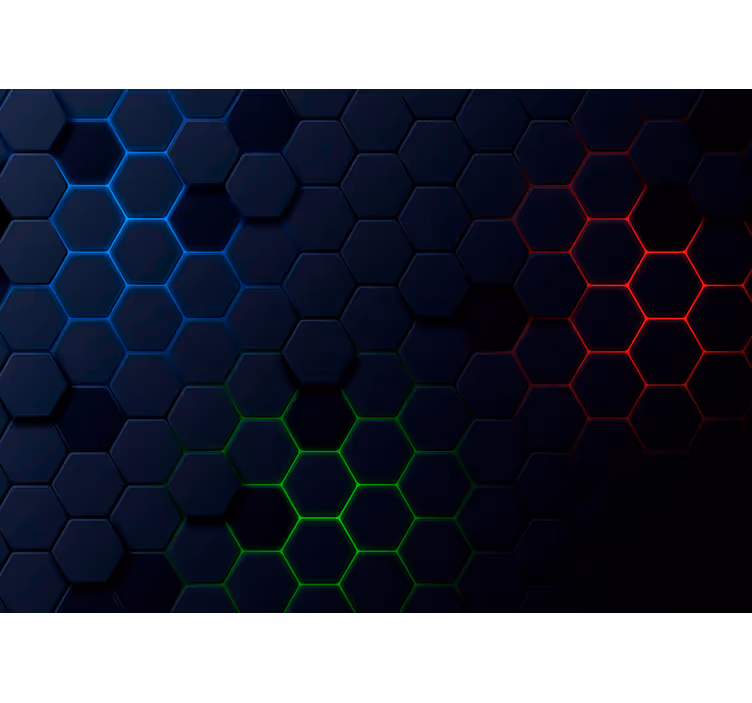 Tapisserie murale textures et motifs hexagonaux - TenStickers