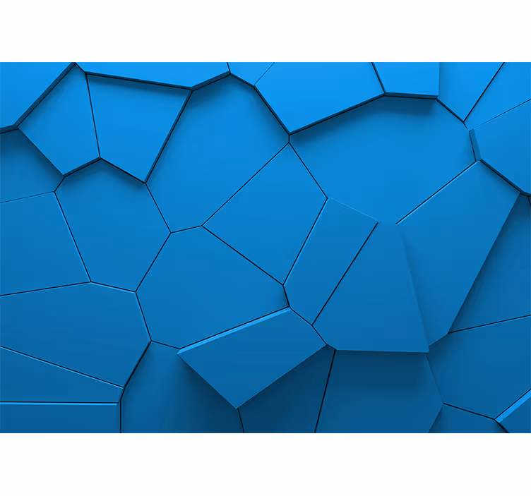 Tapisserie murale textures et motifs motif géométrique bleu - TenStickers