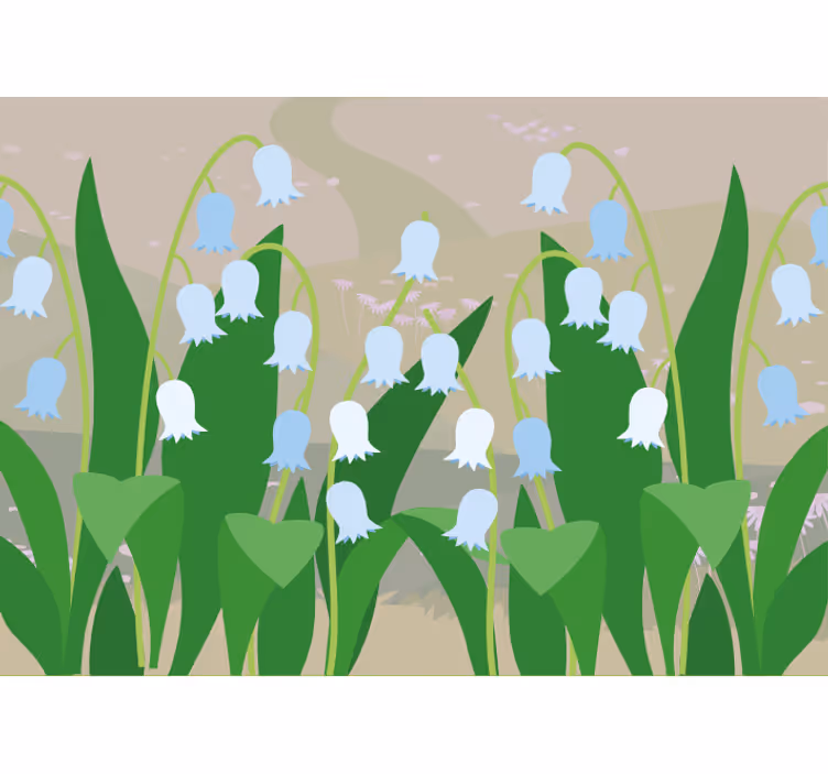 Tapisserie fleur Éclosions de fleurs délicates - TenStickers