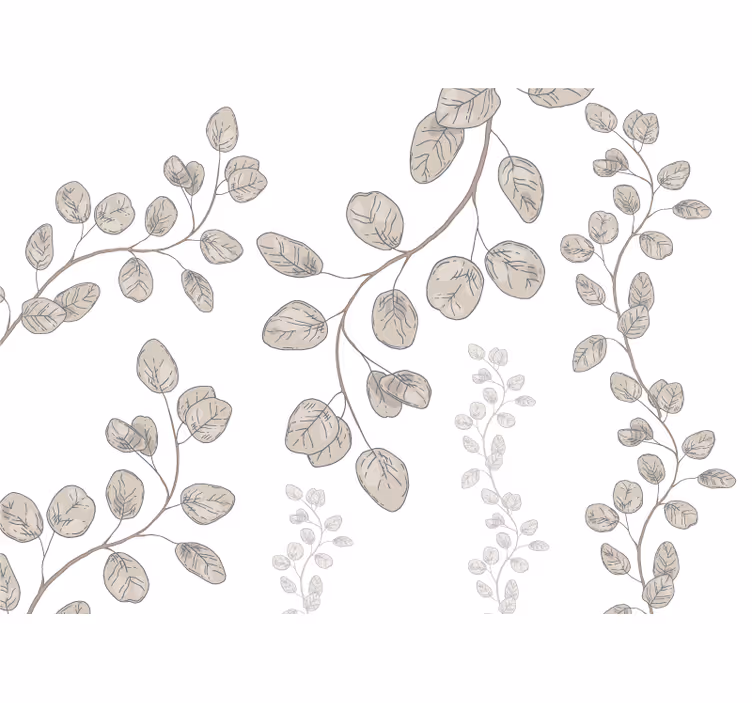 Tapisserie chambre adulte motifs de feuilles délicats - TenStickers