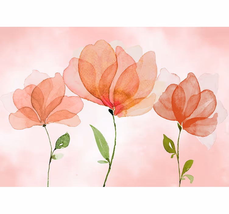 Tapisserie fleur Éclatantes fleurs Élégantes - TenStickers