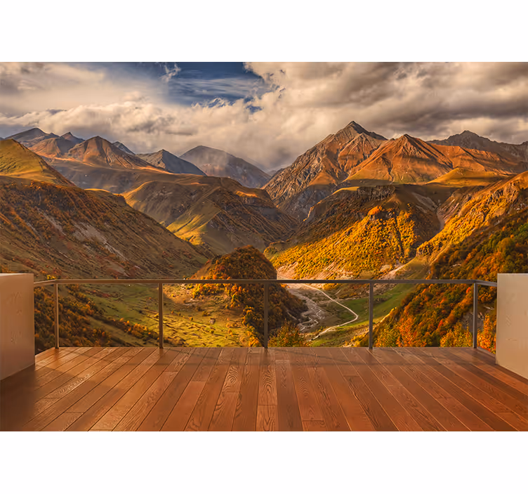 Tapisserie paysage vista montagne royale - TenStickers