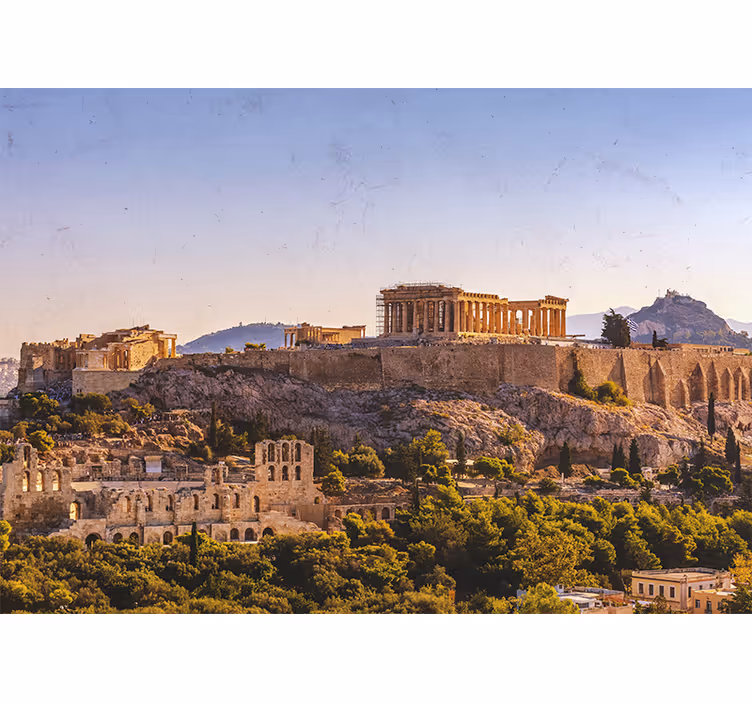 Tapisserie villes et pays acropole d'athènes - TenStickers