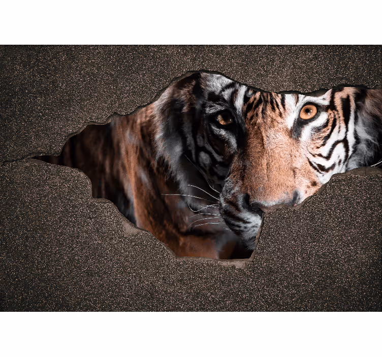 Tapisserie autres animaux gros plan sur tigre - TenStickers