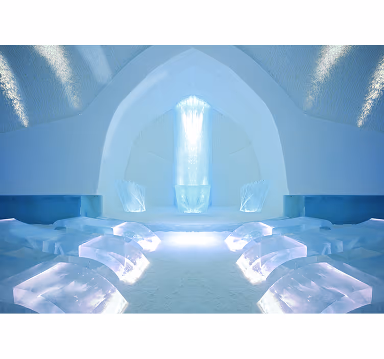 Tapisserie nature sanctuaire de cristaux de glace - TenStickers