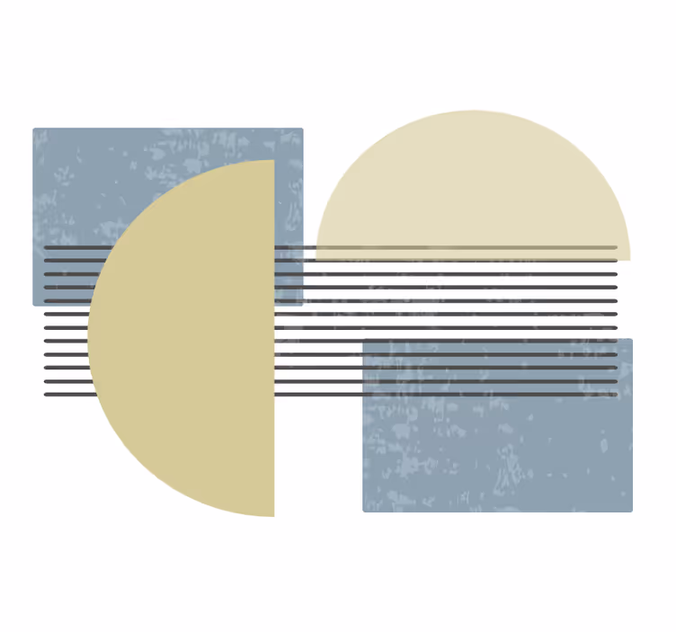 Tapisserie art arrangement de formes géométriques - TenStickers