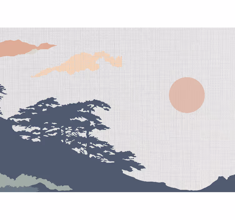 Tapisserie nature vue paisible sur le paysage - TenStickers