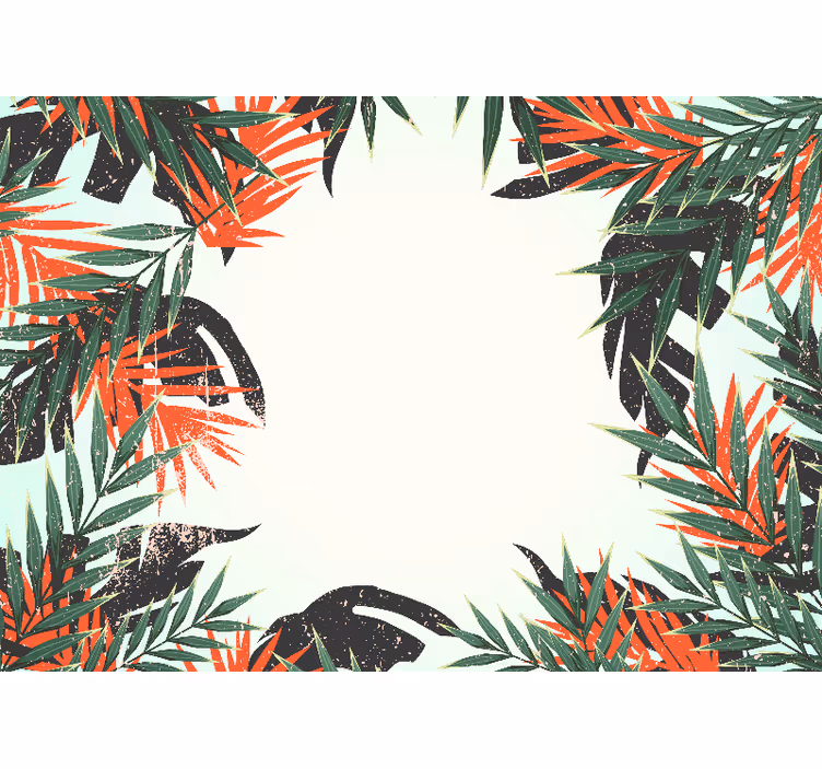 Papier peint nature grandes feuilles tropicales - TenStickers
