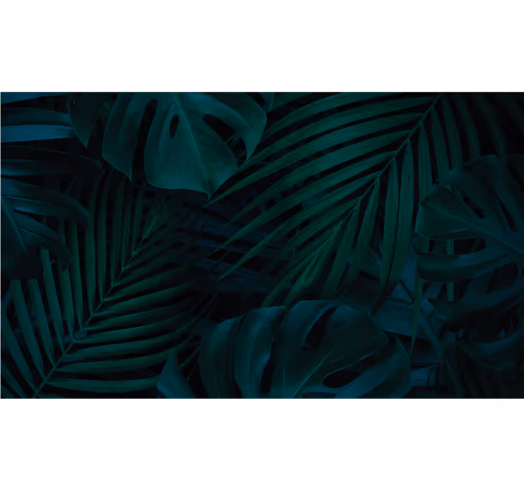 Papier peint nature vitrine de feuillage tropical - TenStickers