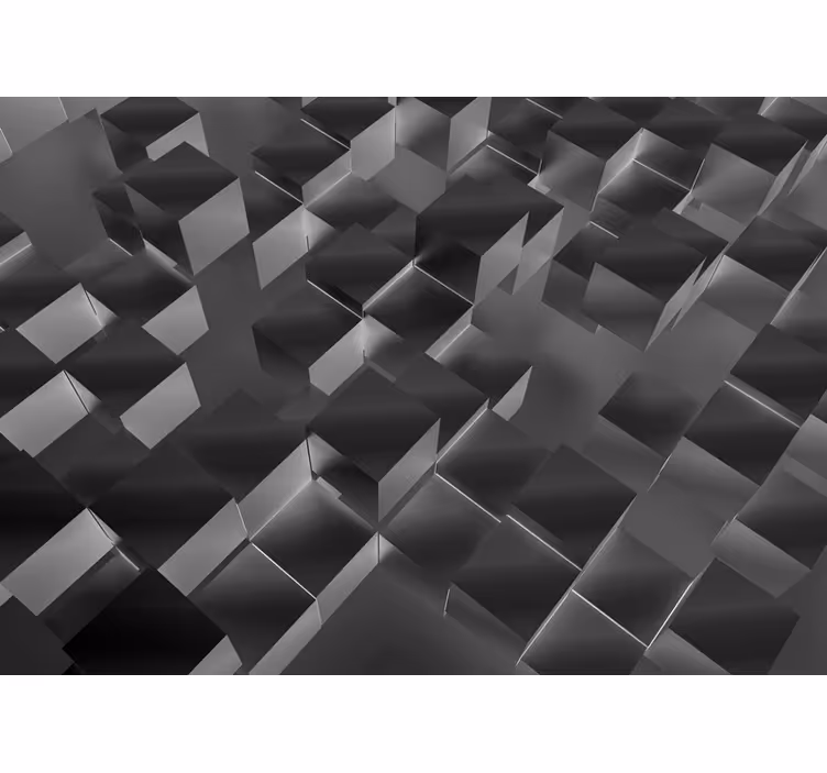 Tapisserie murale textures et motifs cubes tridimensionnels - TenStickers