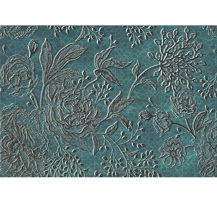 Tapisserie fleur design floral complexe - TenStickers