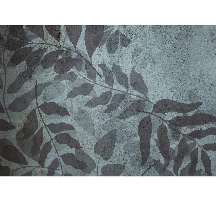 Papier peint nature motifs de feuilles douces - TenStickers