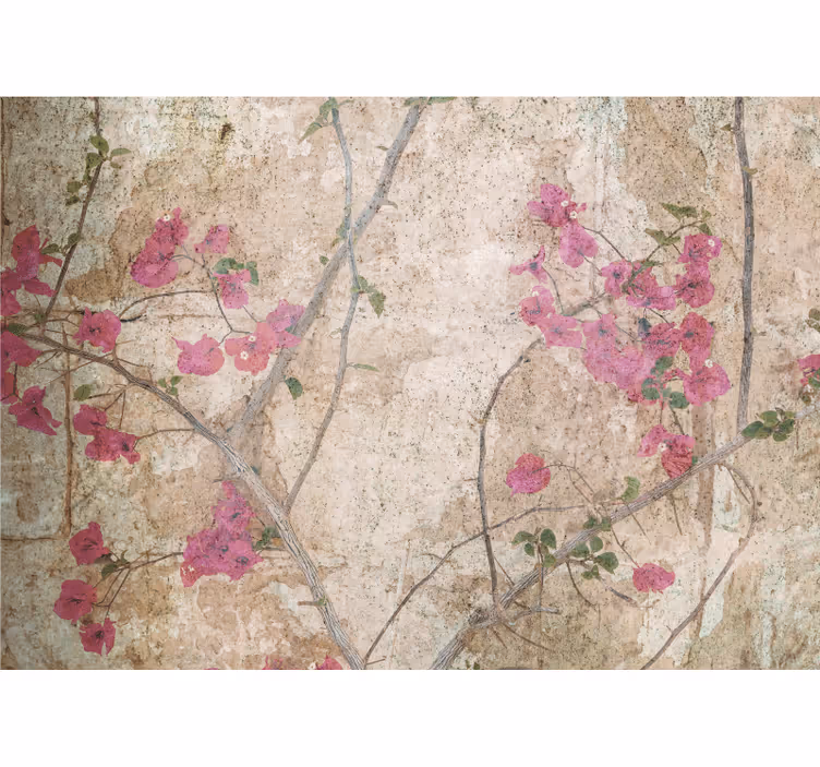 Tapisserie fleur bougainvillier rose en fleurs - TenStickers