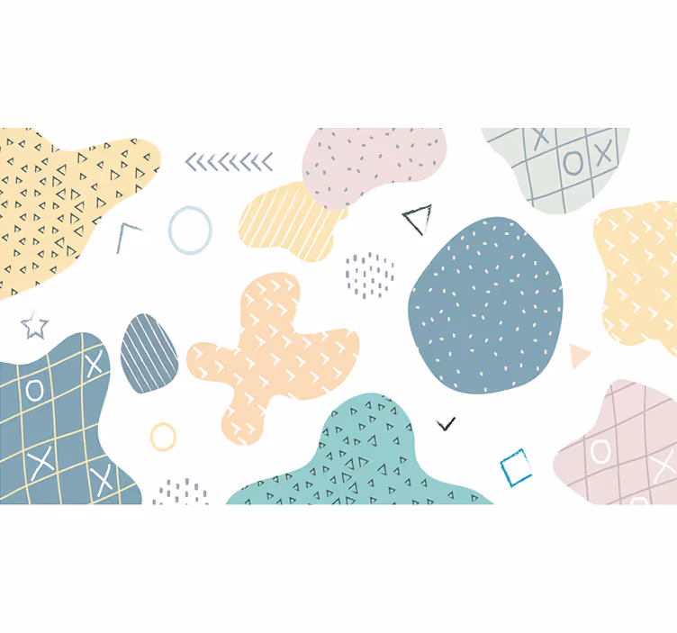 Tapisserie murale textures et motifs formes abstraites - TenStickers
