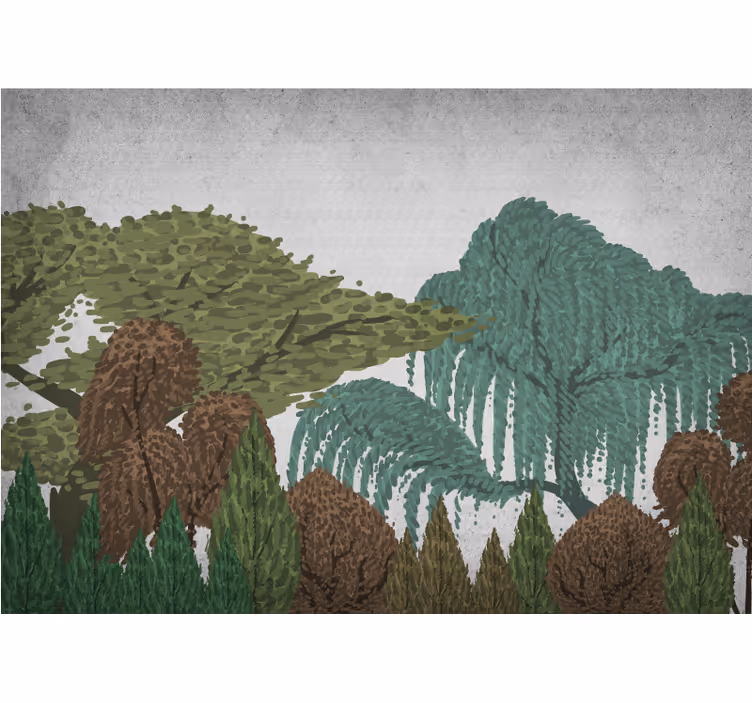 Tapisserie nature paysage de feuillage vivant - TenStickers