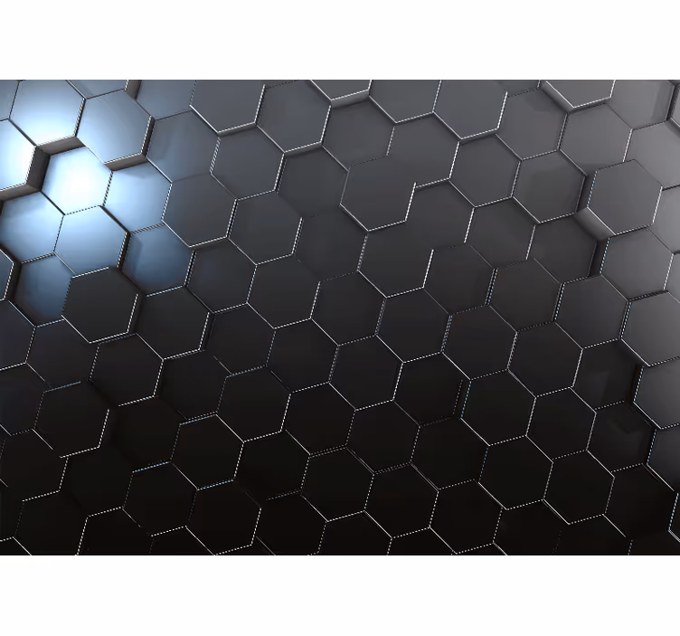 Tapisserie murale textures et motifs motif hexagonal - TenStickers