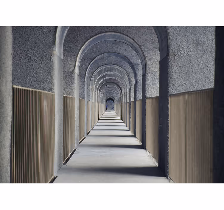 Tapisserie 3D perspective d'arcade sans fin - TenStickers