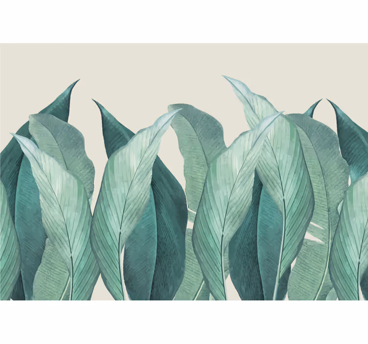 Papier peint nature motif de feuilles luxuriantes - TenStickers