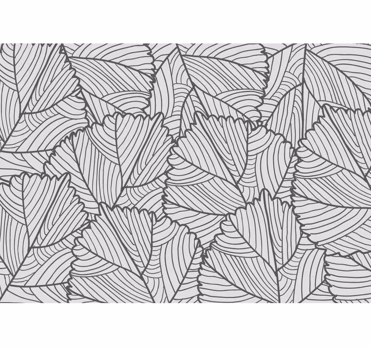 Tapisserie textures et motifs motif de feuilles - TenStickers