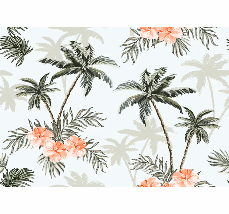 Tapisserie nature feuilles de palmier tropicales - TenStickers