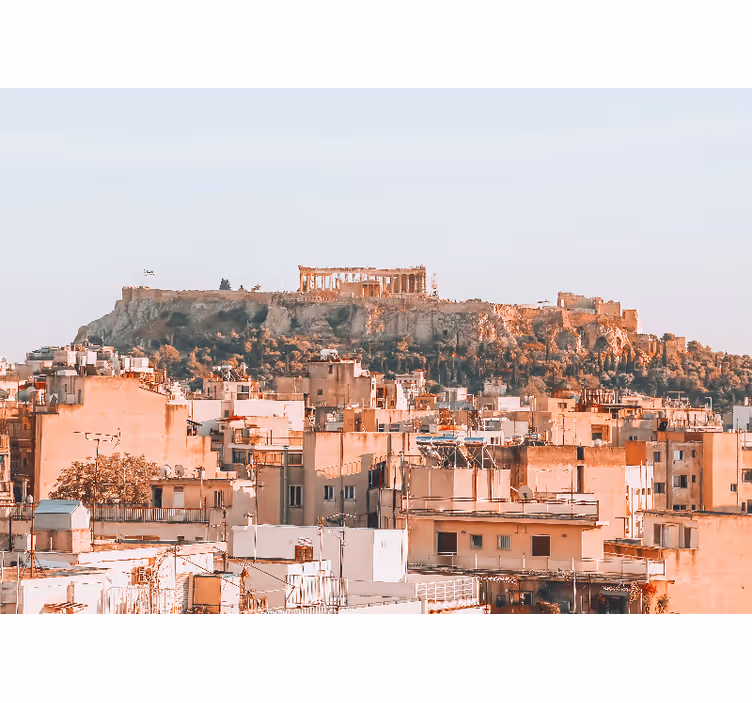 Tapisserie villes et pays paysage urbain d'athènes - TenStickers