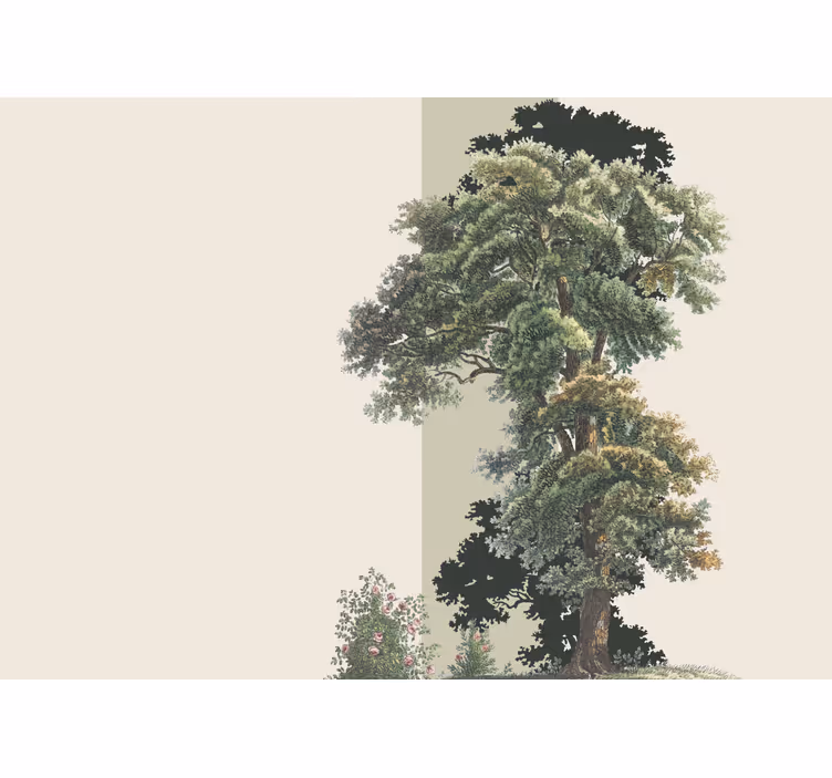 Papier peint nature paysage feuillu coloré - TenStickers