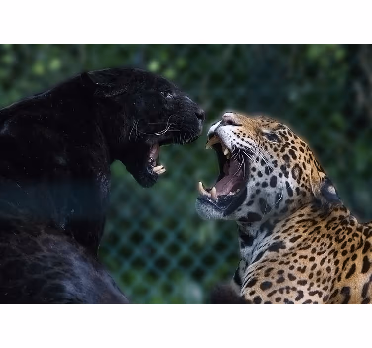 Tapisserie animaux panthère et jaguar - TenStickers