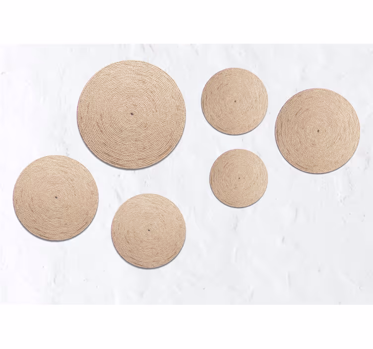 Tapisserie textures et motifs motifs cercles naturels - TenStickers