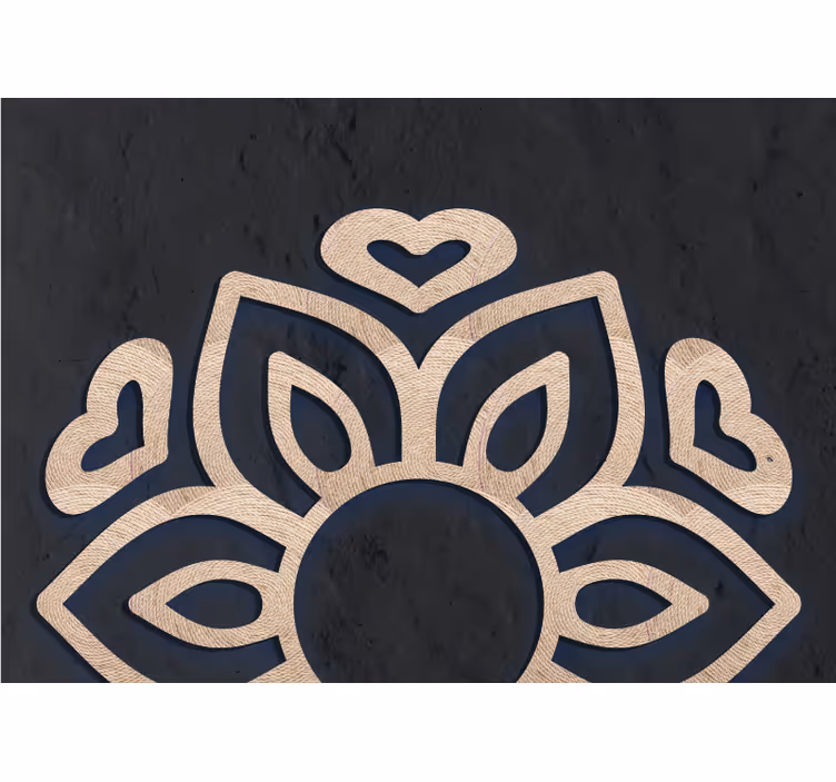 Tapisserie bouddha design lotus du cœur - TenStickers