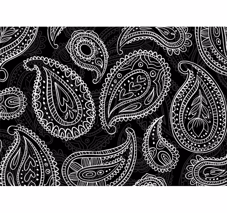 Tapisserie textures et motifs motifs paisley détaillés - TenStickers