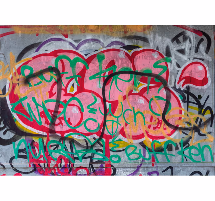 Tapisserie murale graffiti art urbain dynamique - TenStickers