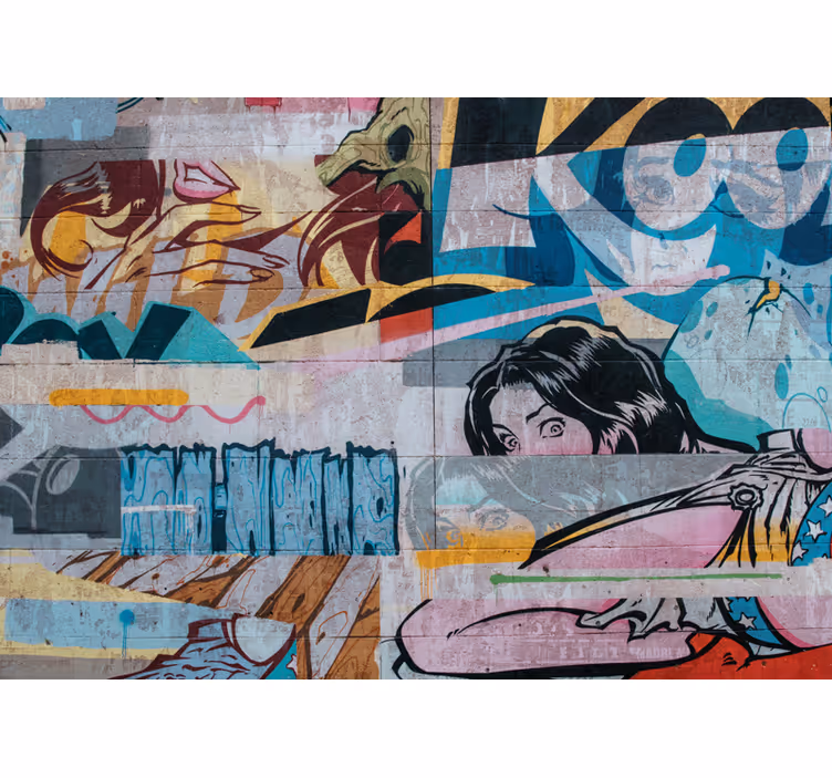Tapisserie murale graffiti urbain - TenStickers