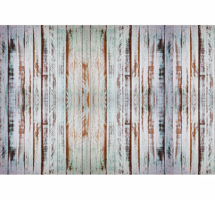 Photo murale planches de bois vieilli blanchi - TenStickers