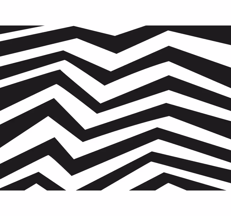 Photo murale effet zig zag en noir et blanc - TenStickers