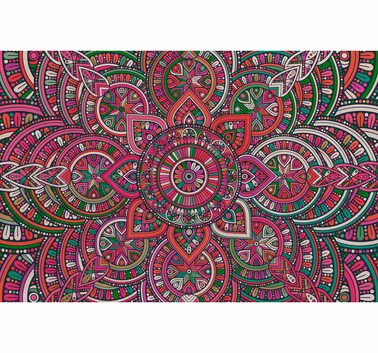 Papier peint panoramique mandala boho - TenStickers