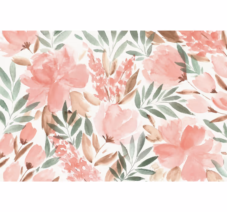 Papier peint panoramique papier peint mural floral - TenStickers