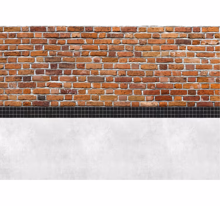 Tapisserie murale salle de bain effet briques - TenStickers