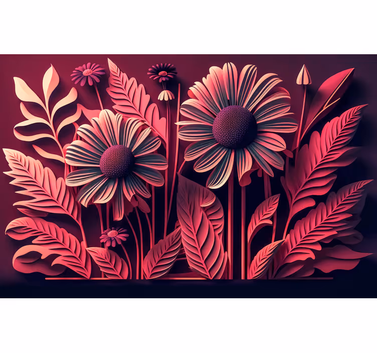 Tapisserie murale Nature numérique Magenta - TenStickers