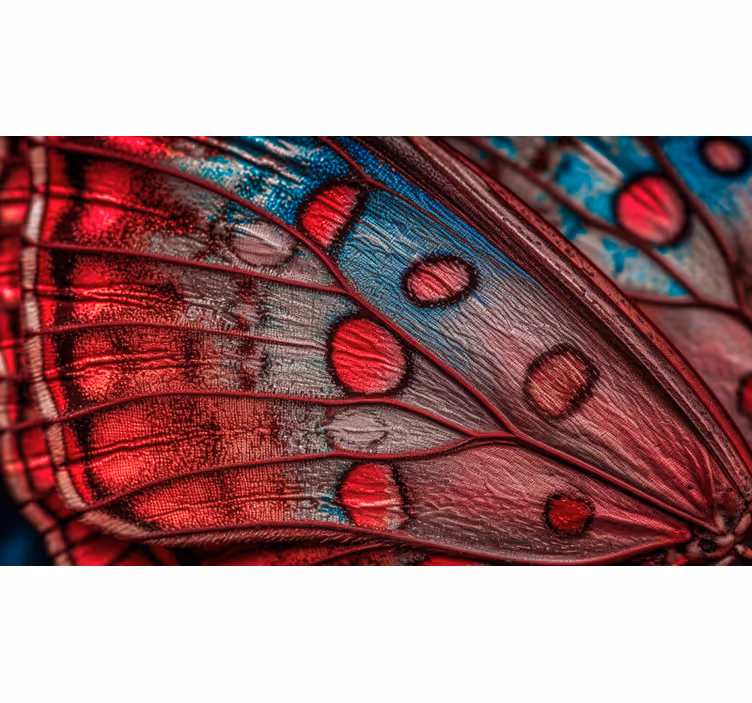 Tapisserie murale aile de papillon magenta - TenStickers