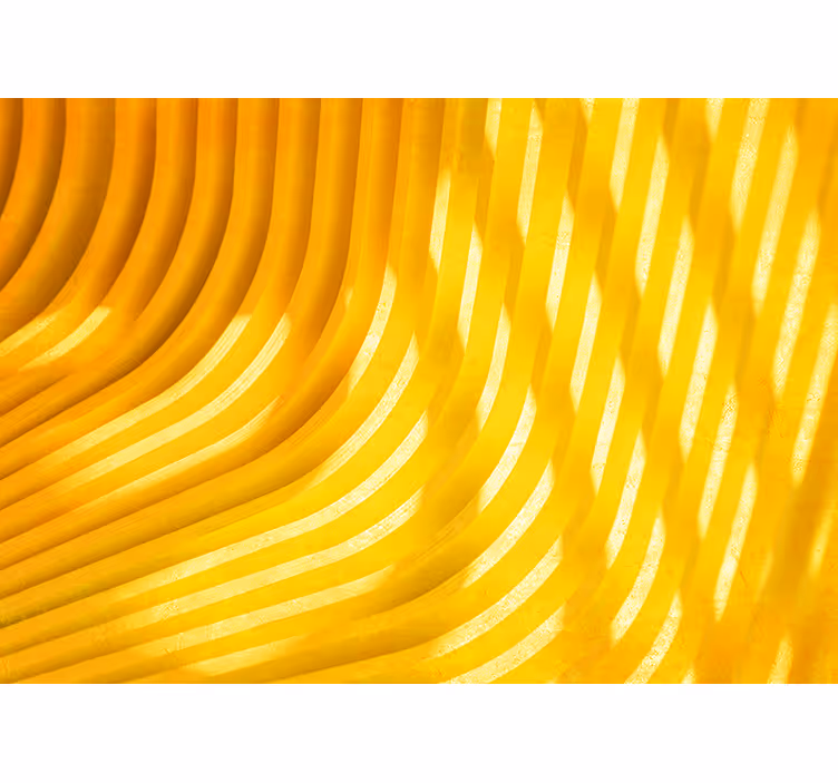 Tapisserie murale jaune vagues - TenStickers
