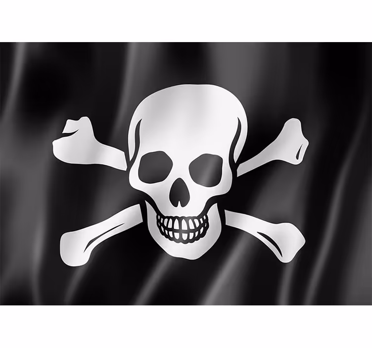 Tapisserie chambre drapeau pirate - TenStickers
