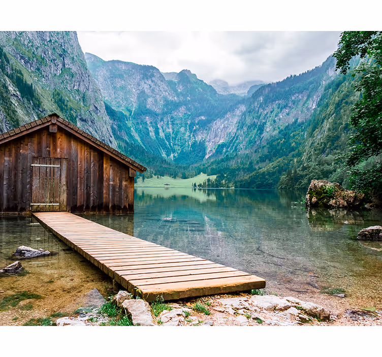 Tapisserie nature paysage serein du lac - TenStickers