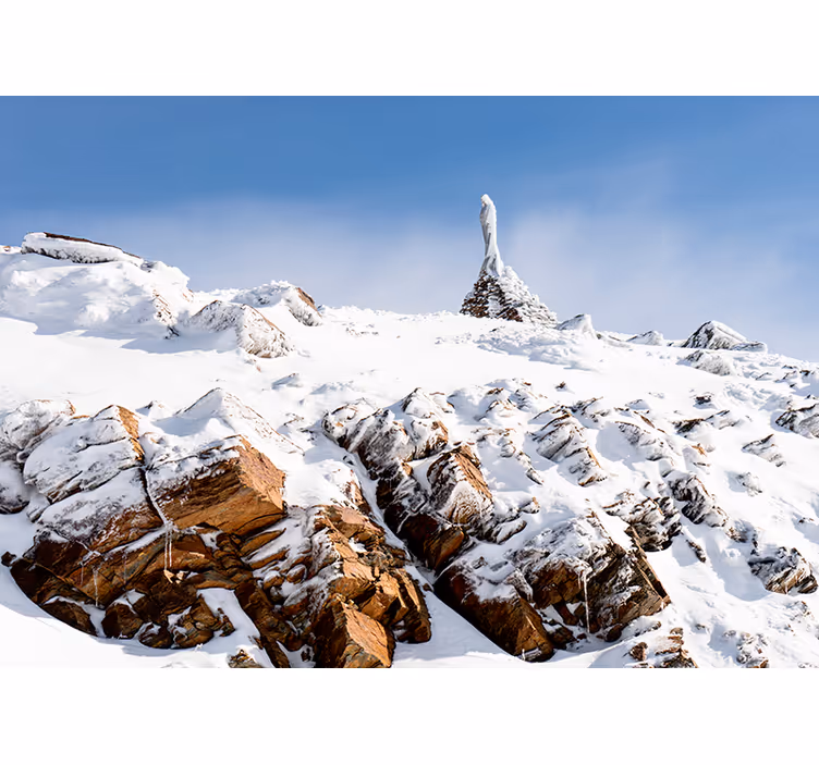 Tapisserie paysage de montagne vue sur sommet alpin - TenStickers