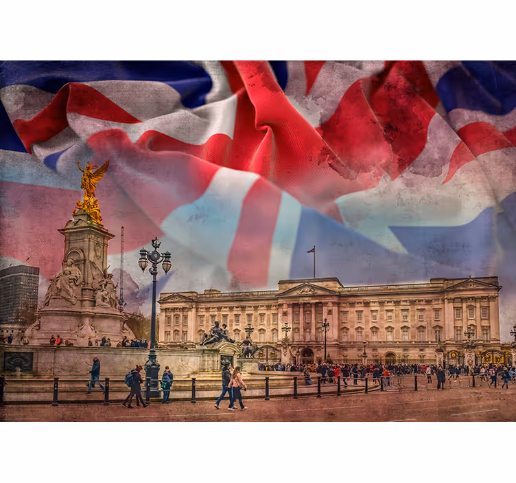 Tapisserie londres résumé de buckingham - TenStickers